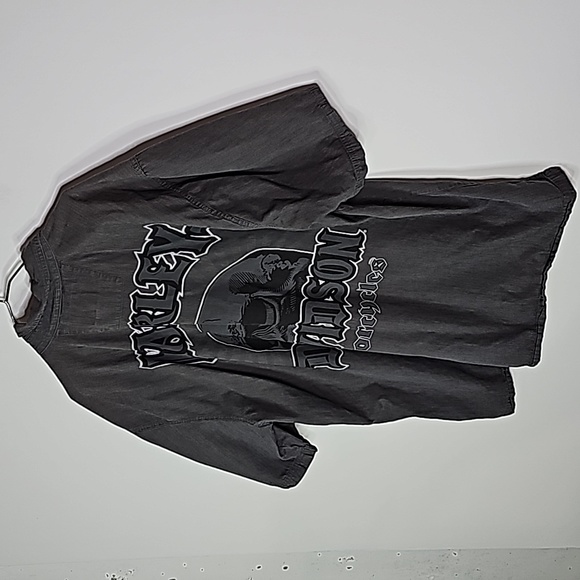 Harley Davidson XL gray short sleeve button down shirt - Picture 3 of 6